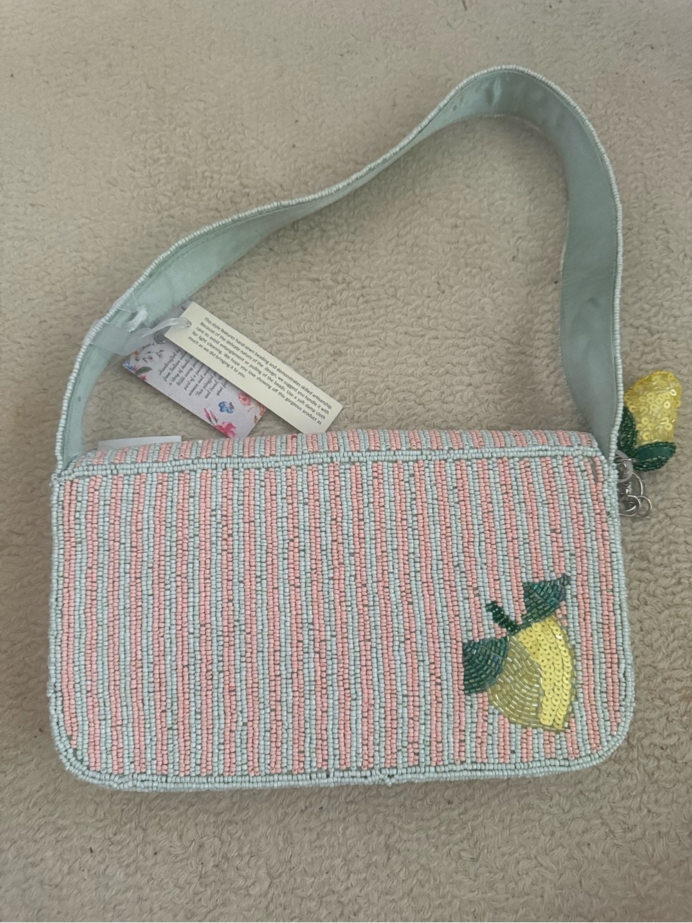 Discounted ship - Viral beaded bag - lemon edition . NWT - Picture 2 of 3